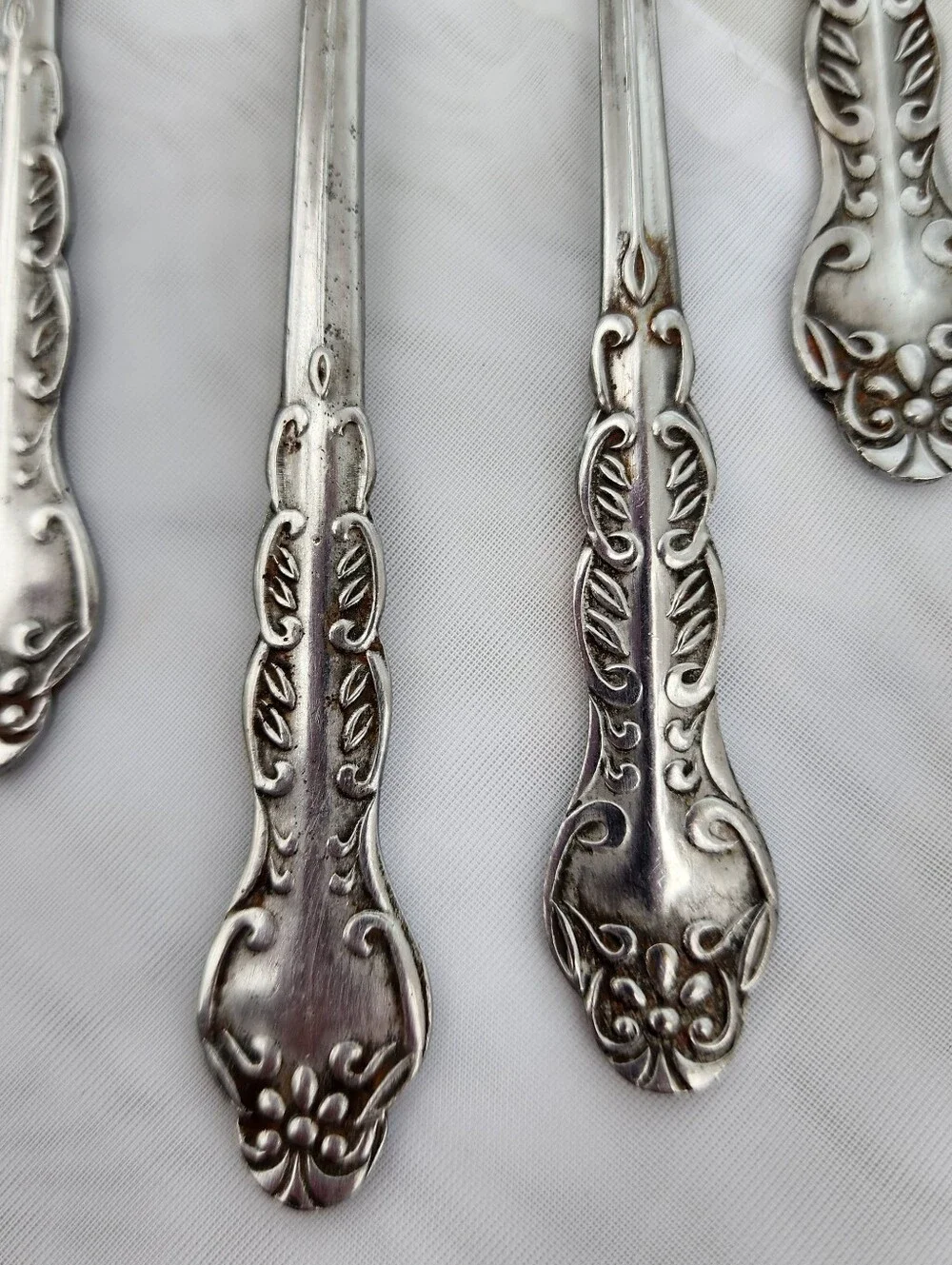 5 Pcs Vintage Flatware Lot Retired Nancy Pattern National Stainless Japan Floral